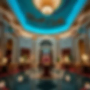 Luxurious lobby of Monté Carlo Hotel with elegant decor