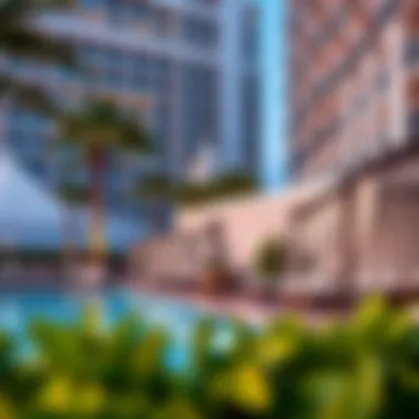 Pool area at Monté Carlo Hotel featuring relaxing cabanas