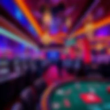 Vibrant Gaming Experience at Monte Carlo Luxurious gaming area with vibrant atmosphere and exquisite decor