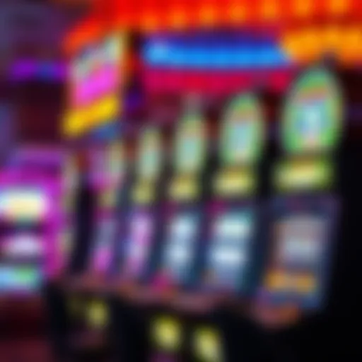 Vibrant Slot Machine Display at Morongo Casino Vibrant slot machine display at Morongo Casino