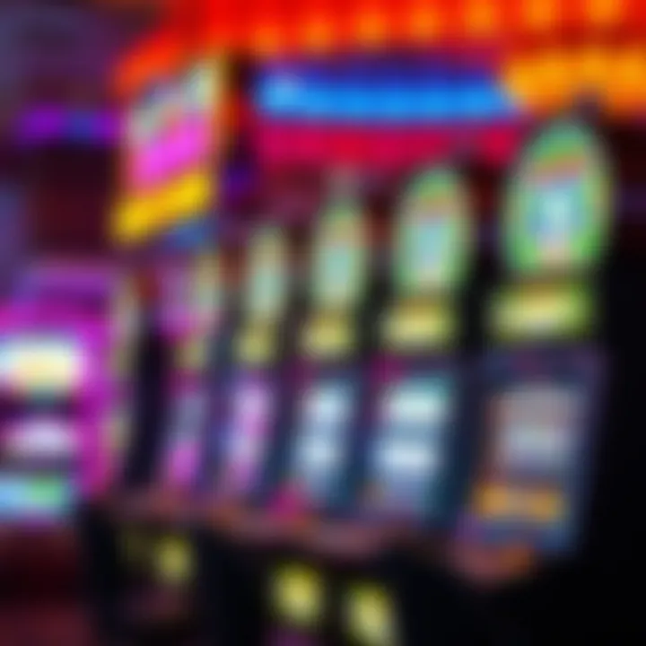 Vibrant Slot Machine Display at Morongo Casino Vibrant slot machine display at Morongo Casino