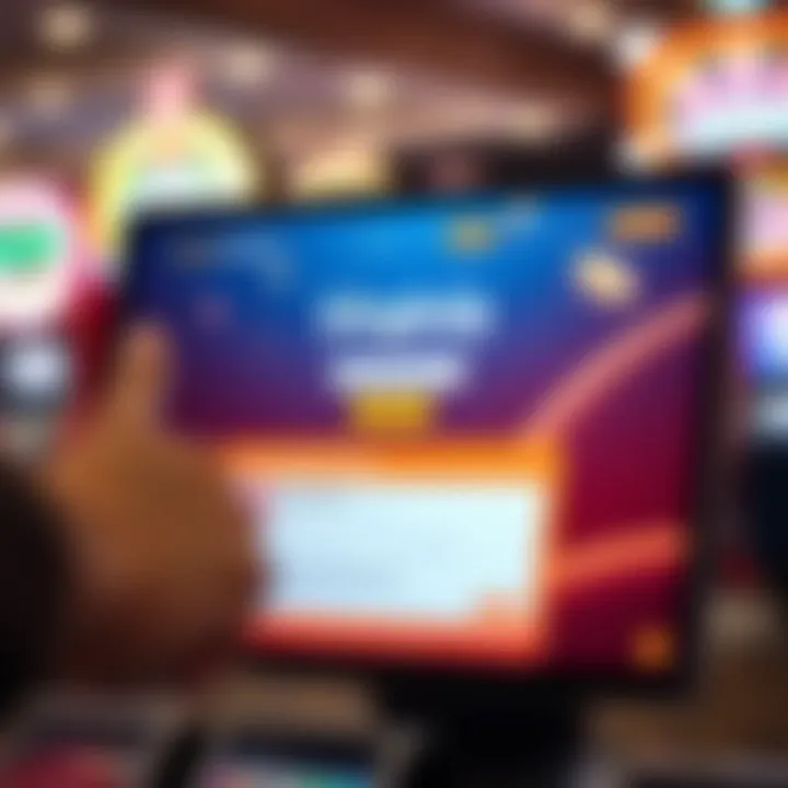 Virginia Lottery Online Application Interface Illustration of online application interface for Virginia Lottery