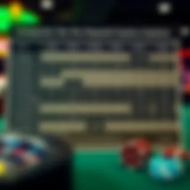 A comparison chart of various no deposit casino operators