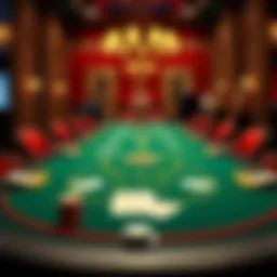 Elegant poker table setup for a fundraising event