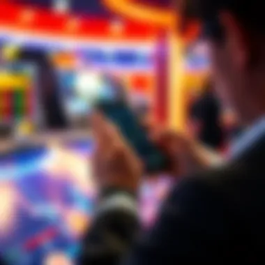 Engaging with Trading Apps User engaging with a trading application on iPhone