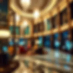 Luxurious interior of Resorts World Catskills lobby showcasing modern design