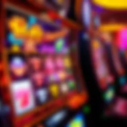 A captivating slot machine display featuring vibrant graphics and enticing symbols
