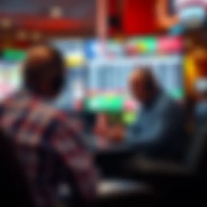 A sports analyst discussing Super Bowl odds on a television set