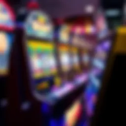 Illustration of a slot machine with vibrant graphics