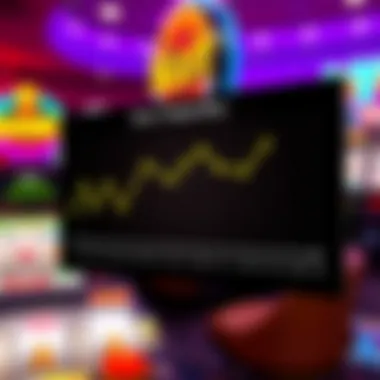 A graph illustrating the concept of slot volatility and potential payouts