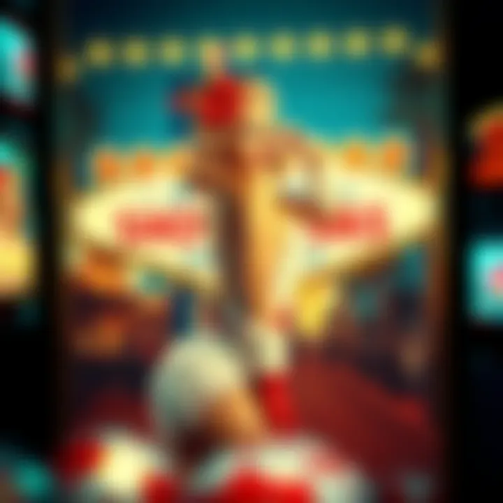 Vintage Showgirl Poster Vintage poster showcasing the glamour of classic Las Vegas showgirl shows