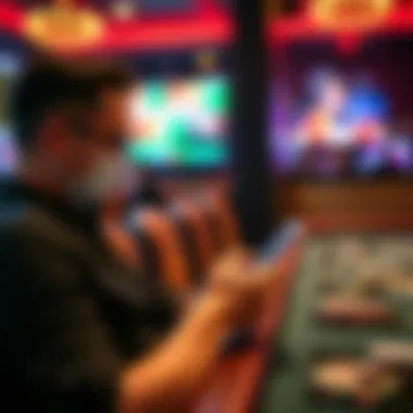 A user enjoying mobile gambling in a relaxed setting