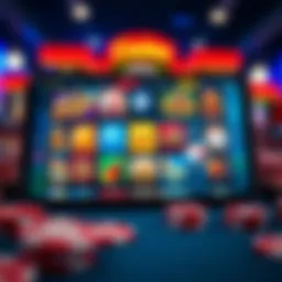 A vibrant mobile casino interface showcasing various games