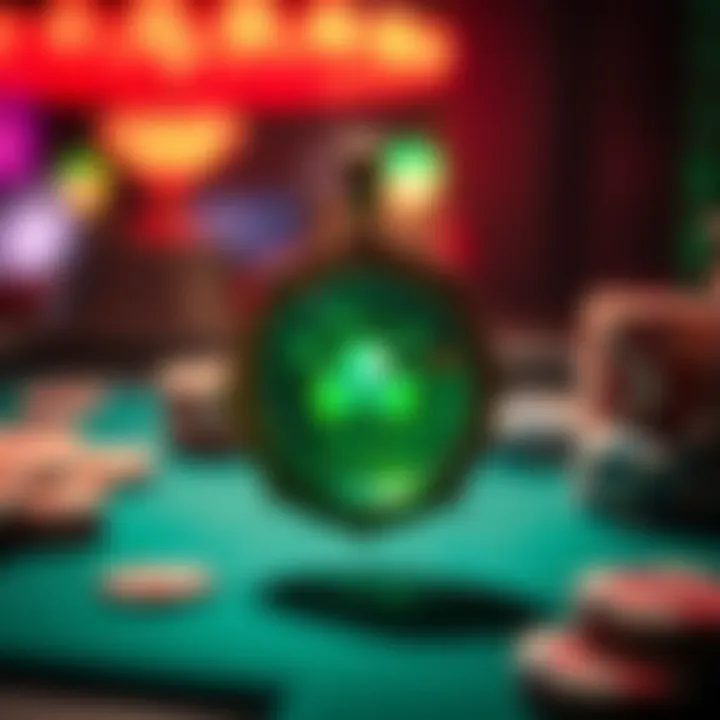 A symbolic representation of fortune and luck in gambling culture.