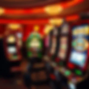 A colorful array of classic and modern slot machines in a casino setting
