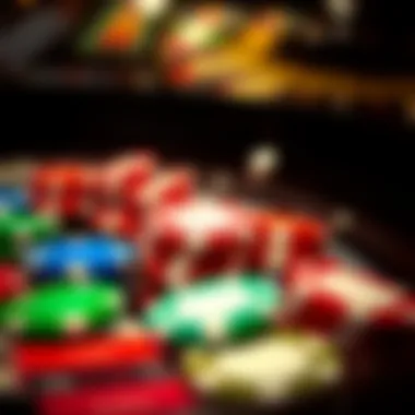 Roulette Chips A close-up of roulette chips in various colors