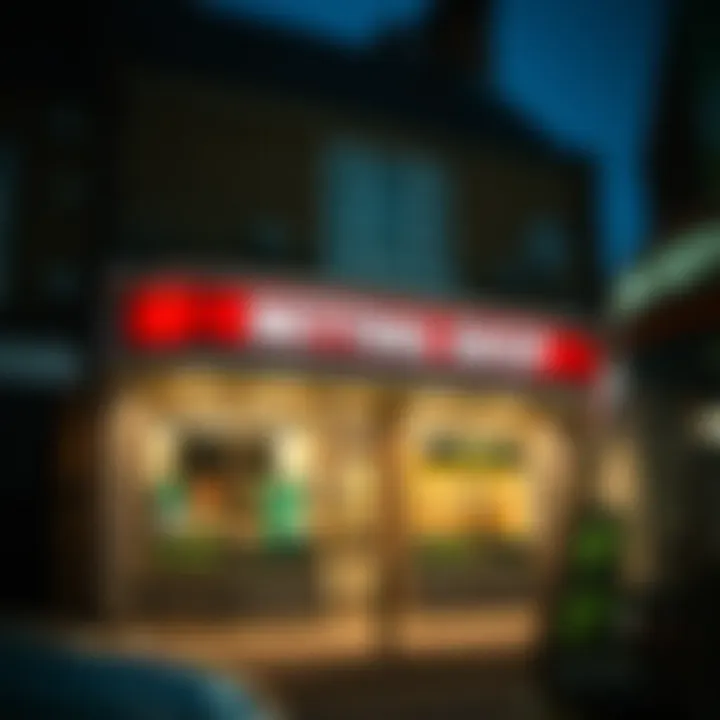 Traditional Betting Shop Facade Exterior view of a traditional betting shop in the UK