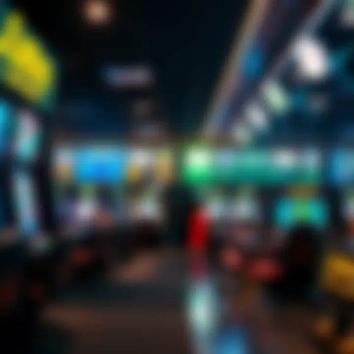 Modern Betting Shop Experience Interior of a modern betting shop with betting terminals