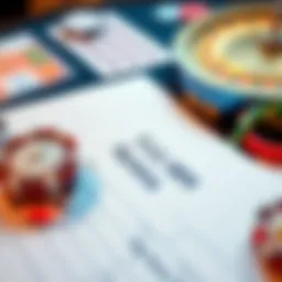 Visual representation of tax forms related to gambling