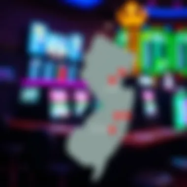 New Jersey map highlighting sports betting zones