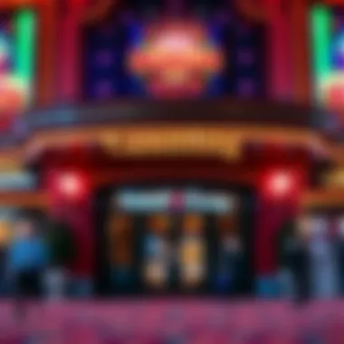 Enter the World of Gambling Exterior view of a vibrant casino entrance