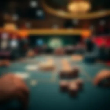 The Thrill of Poker Poker table set up for a game