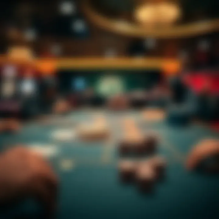 The Thrill of Poker Poker table set up for a game