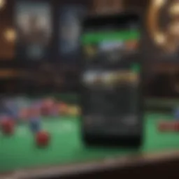 Visual representation of the Unibet app interface showcasing features